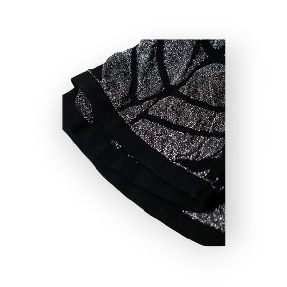 Alberto Fermani Black and Silver Long Sleeve Dress - Picture 4 of 10